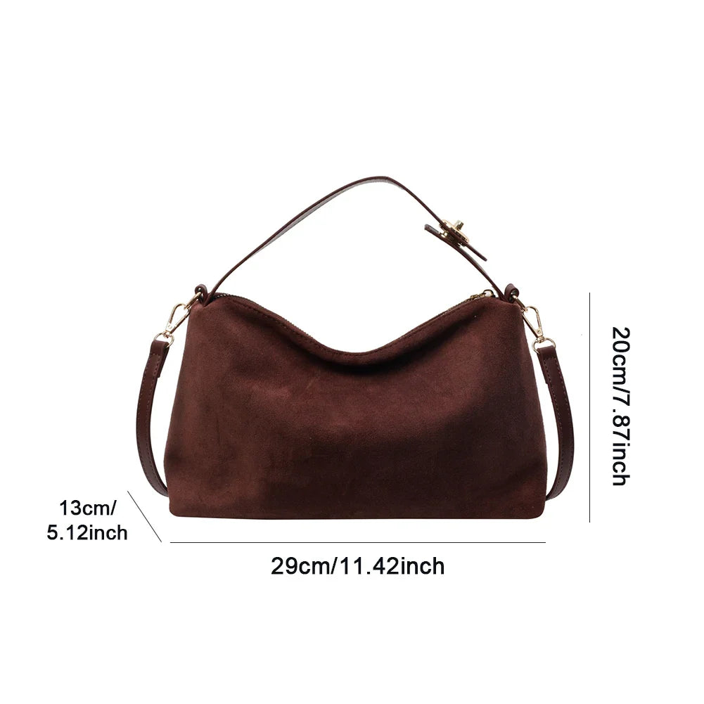 Luca Suede Shoulder Bag
