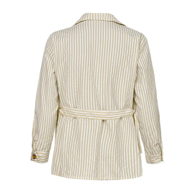 Mason Belted Pinstripe Coat