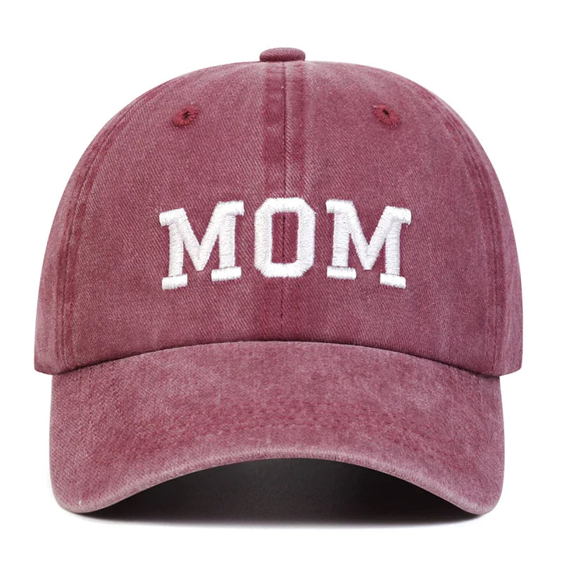 Embroidered 'Mom & Dad' Cap Duo
