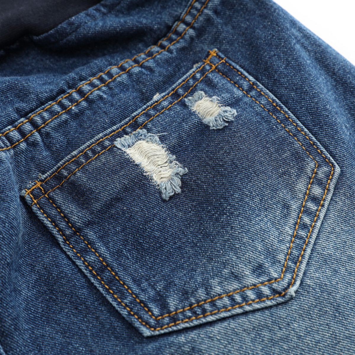 Frayed Maternity Jean Shorts