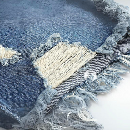 Frayed Maternity Jean Shorts