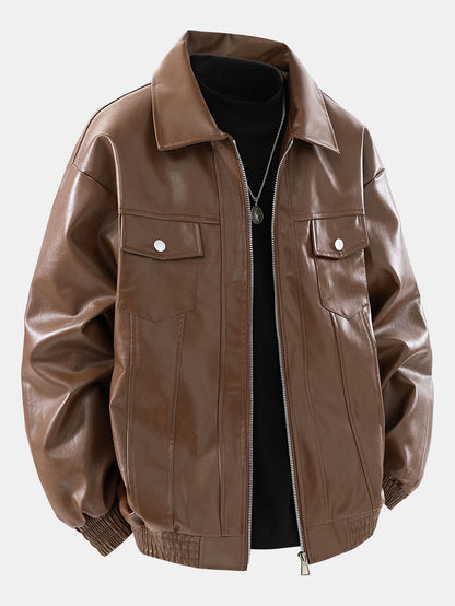Ravenna Leather Bomber Jacket