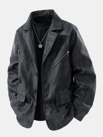 Verona Textured PU Utility Jacket