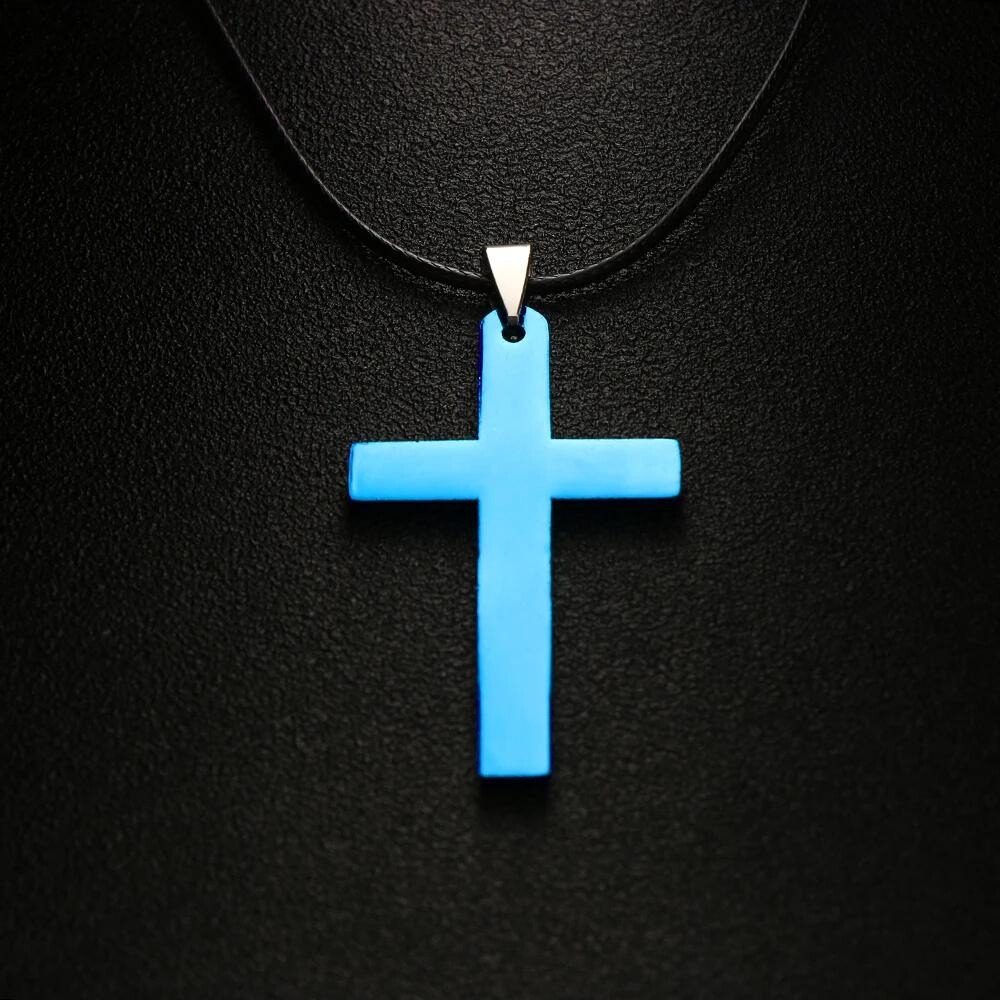 Minimalist Steel Cross Pendant