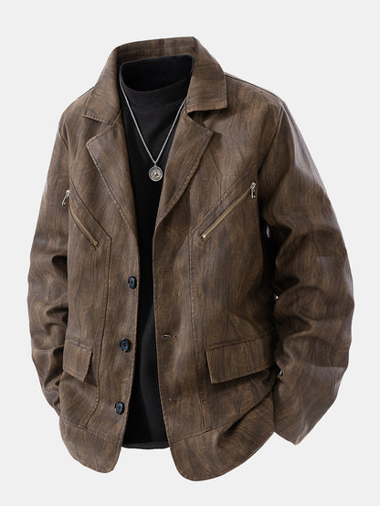 Verona Textured PU Utility Jacket