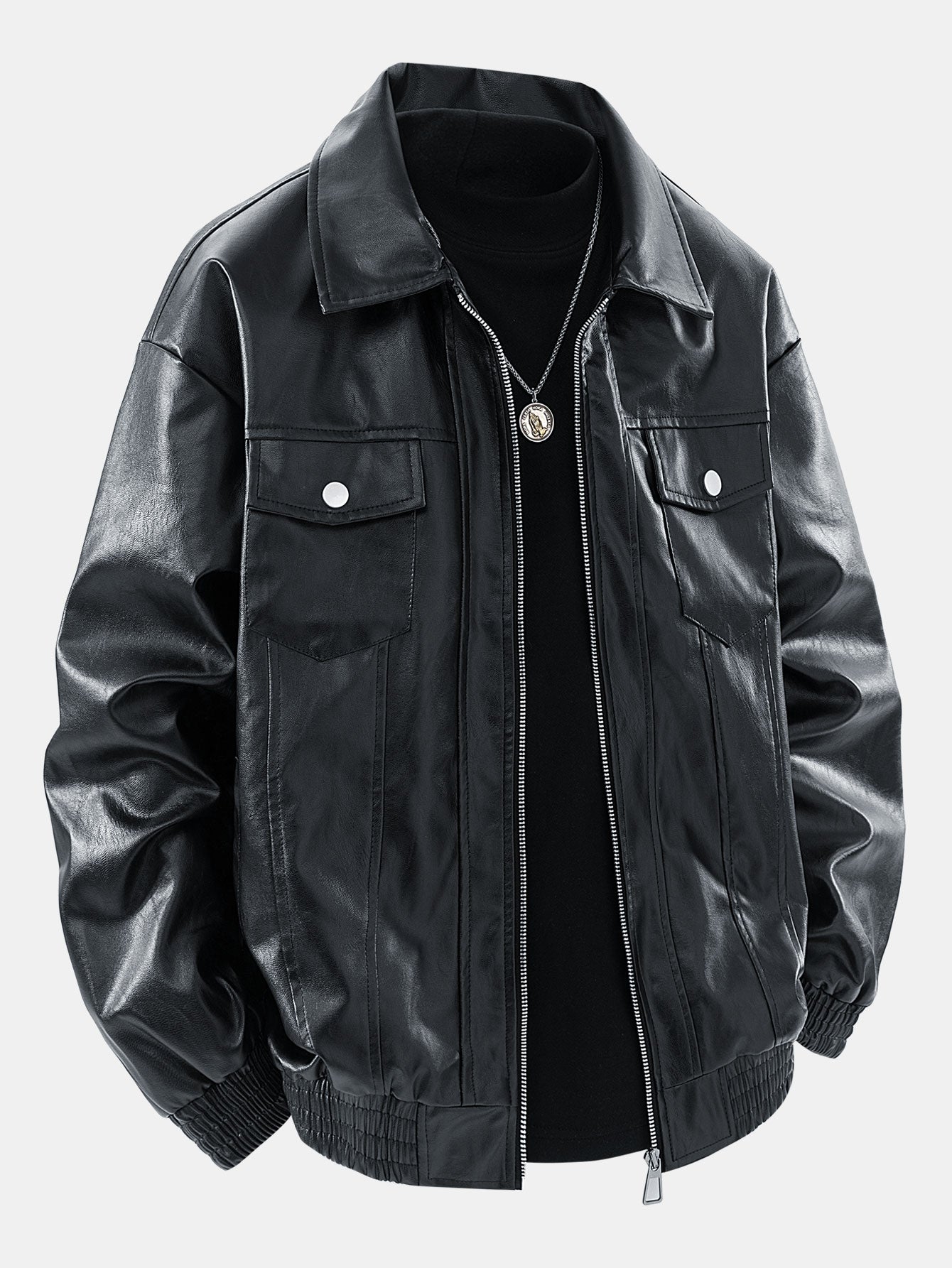 Ravenna Leather Bomber Jacket
