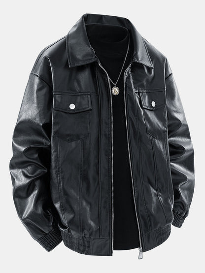 Ravenna Leather Bomber Jacket