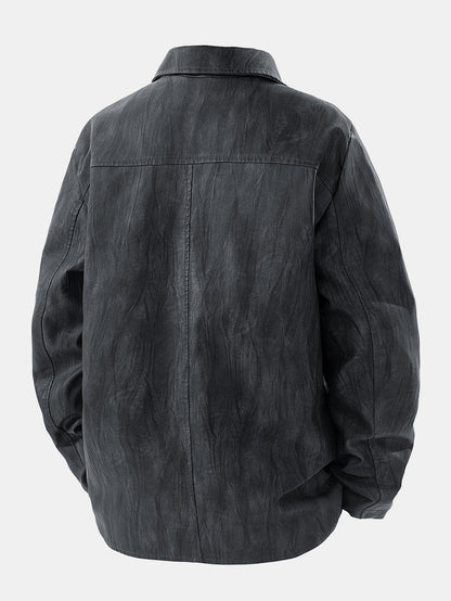 Verona Textured PU Utility Jacket