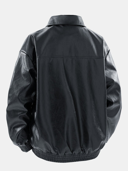 Ravenna Leather Bomber Jacket
