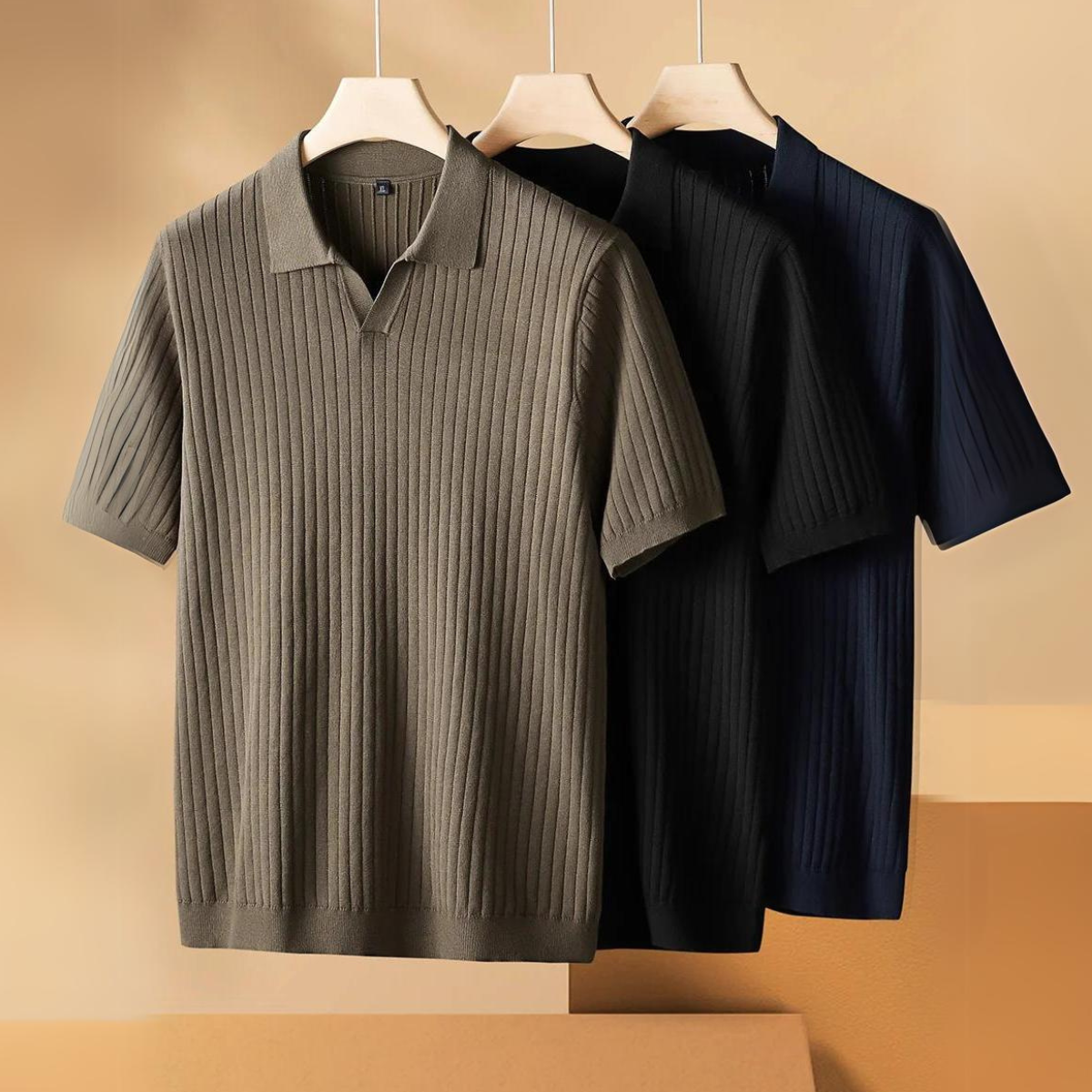 Baldwin Ribbed Knit Polo