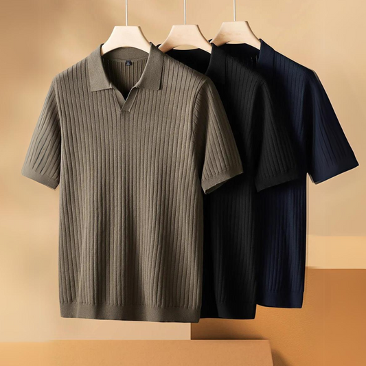 Baldwin Ribbed Knit Polo