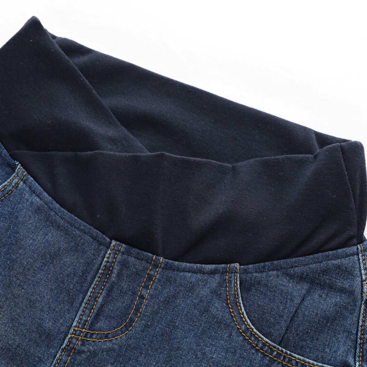 Frayed Maternity Jean Shorts