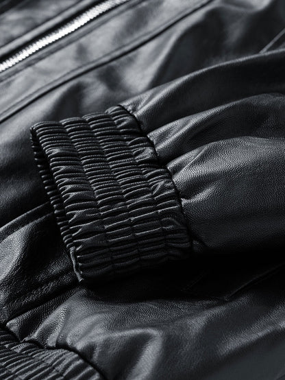 Ravenna Leather Bomber Jacket