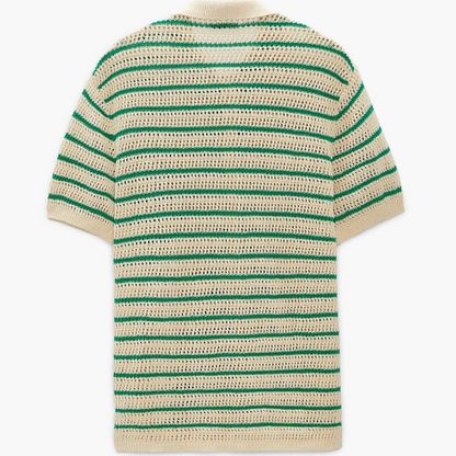 Airy Striped Button-Up Shirt