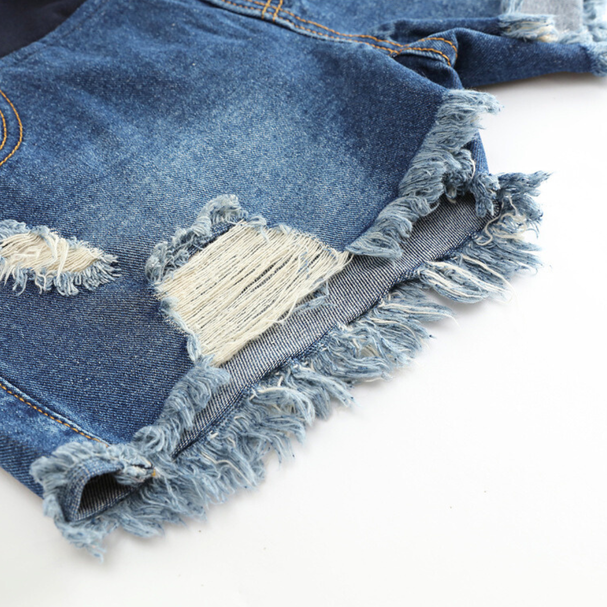Frayed Maternity Jean Shorts