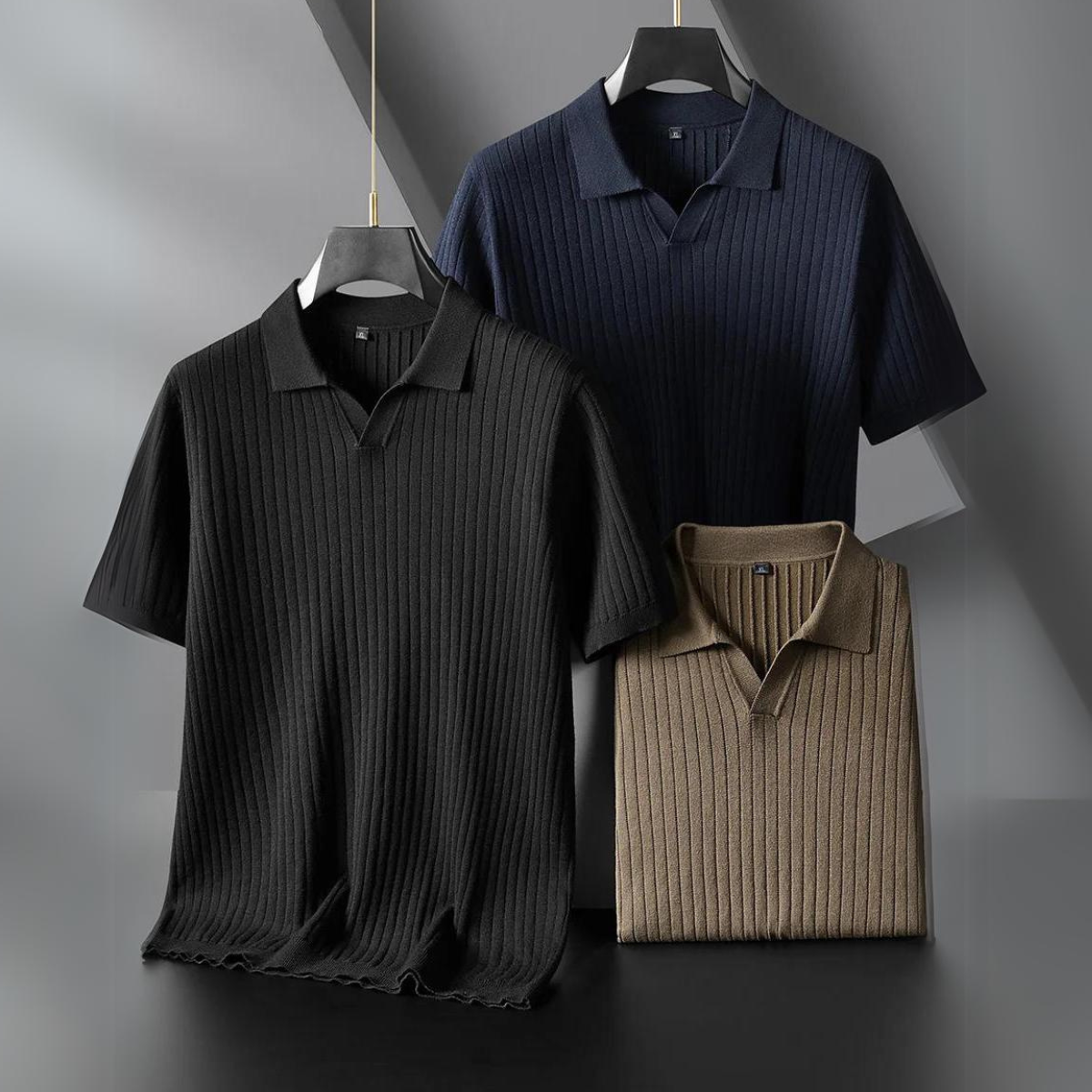 Baldwin Ribbed Knit Polo