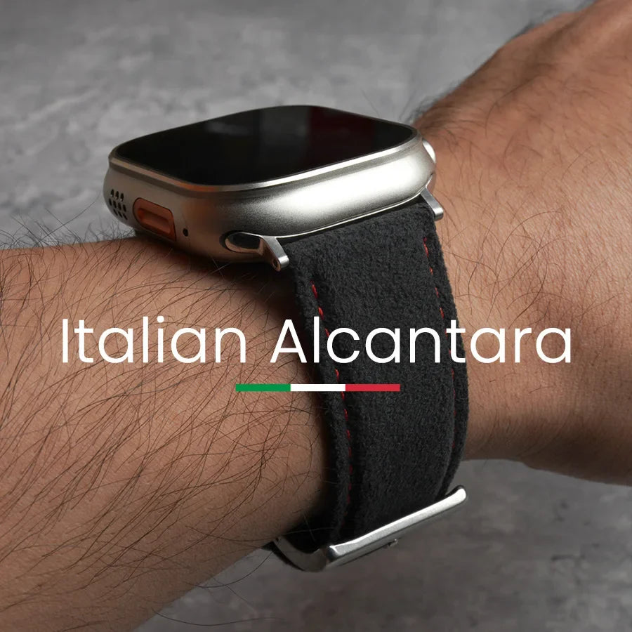 Alcantara Italian Leather Apple Watch Strap