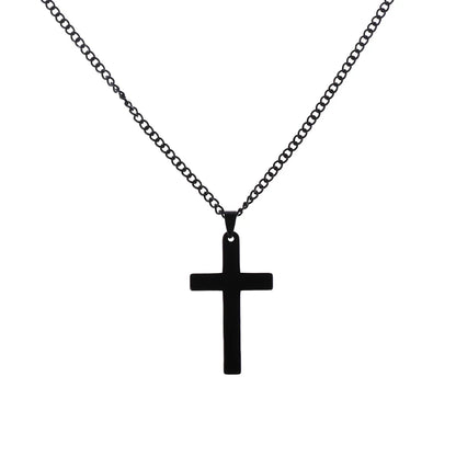 Minimalist Steel Cross Pendant