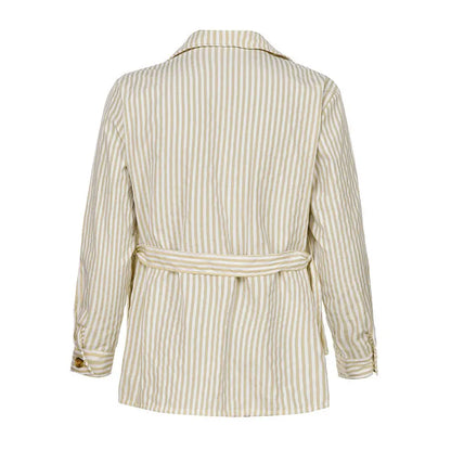 Mason Belted Pinstripe Coat