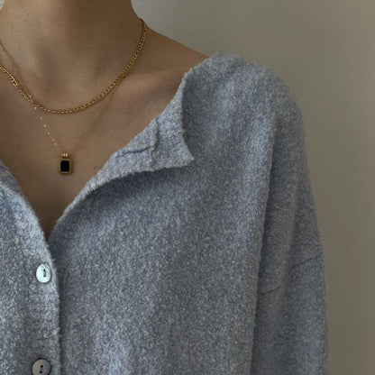 Layered Rhinestone Pendant Necklace