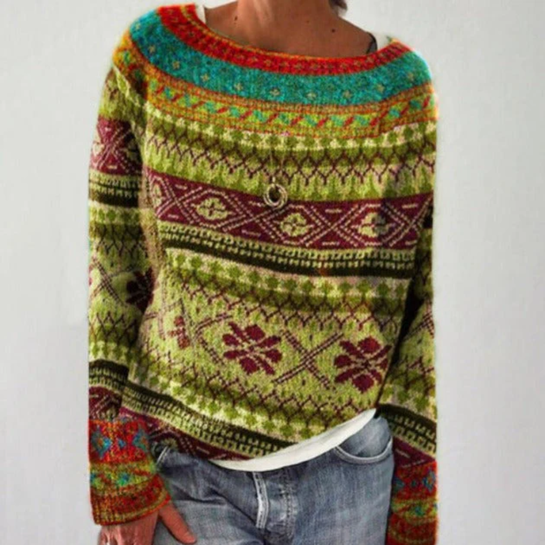 Lecce Patterned Knit Sweater
