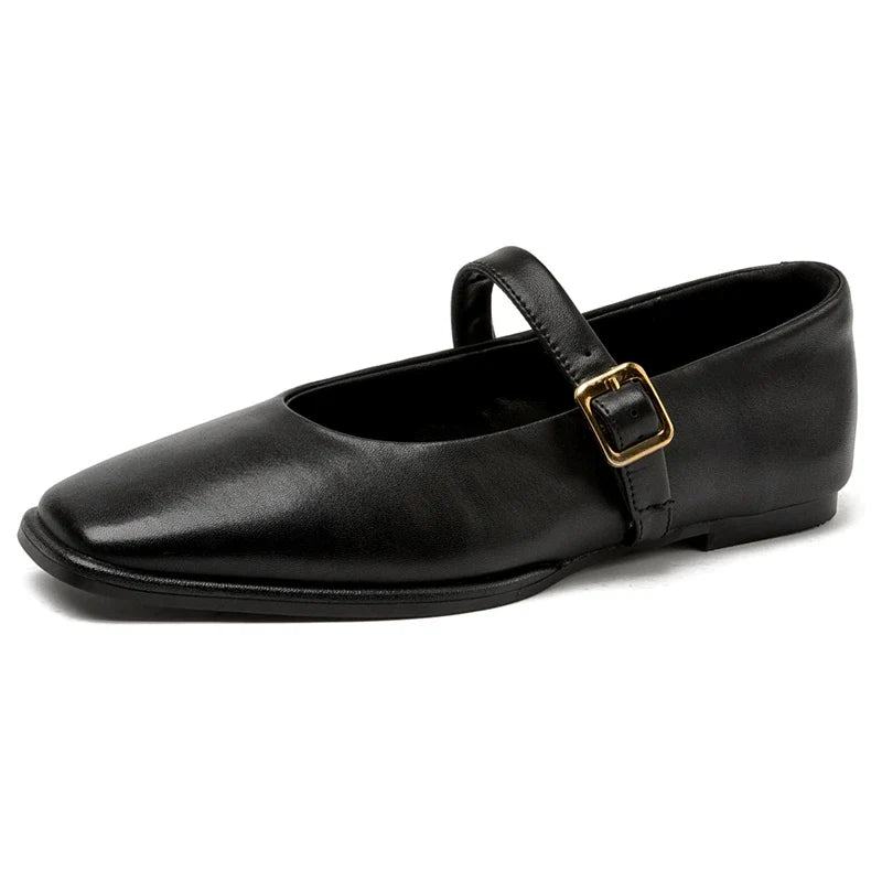 Augusta Leather Ballet Flats