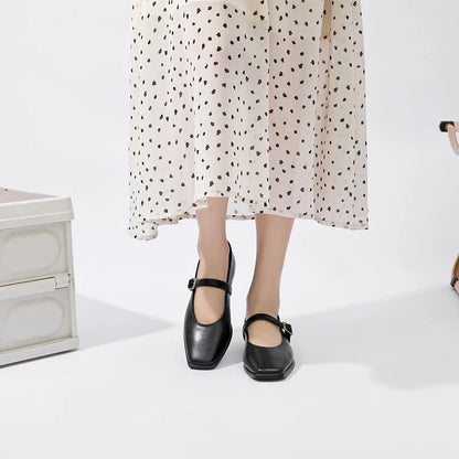 Augusta Leather Ballet Flats