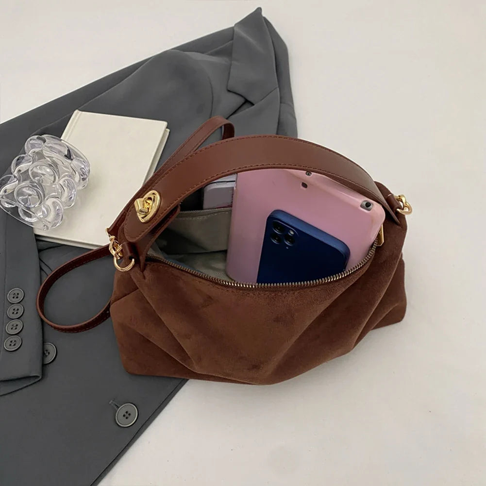 Luca Suede Shoulder Bag