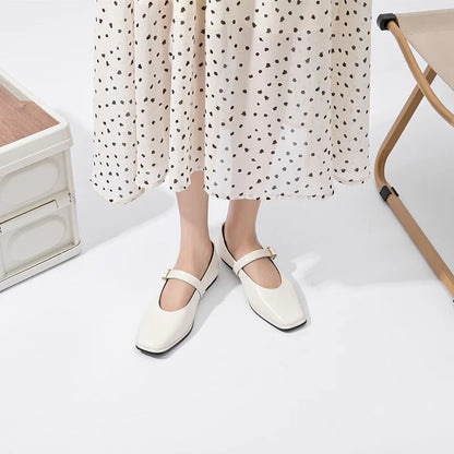 Augusta Leather Ballet Flats
