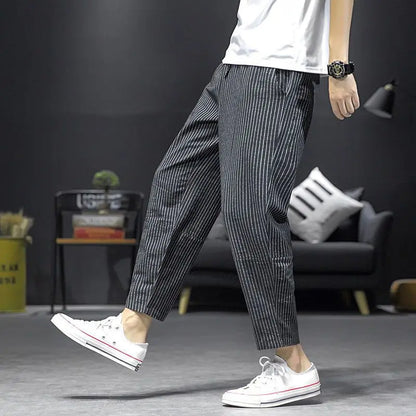 Marina Pinstripe Slim-Fit Pants