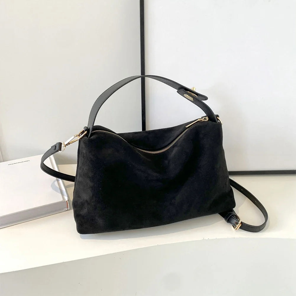 Luca Suede Shoulder Bag