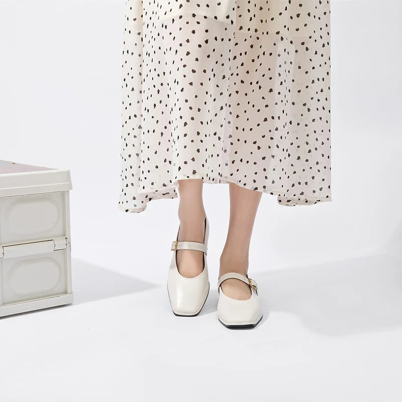 Augusta Leather Ballet Flats