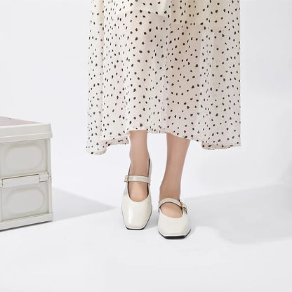 Augusta Leather Ballet Flats