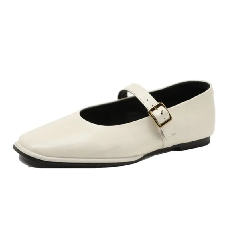 Augusta Leather Ballet Flats
