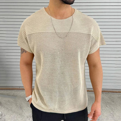Mesh Vibe O Neck T Shirt
