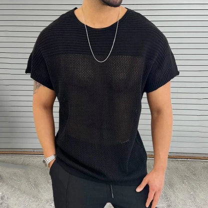 Mesh Vibe O Neck T Shirt