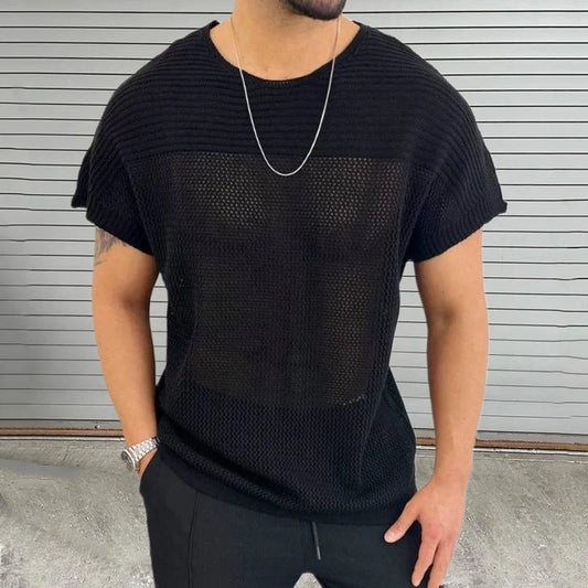 Mesh Vibe O Neck T Shirt