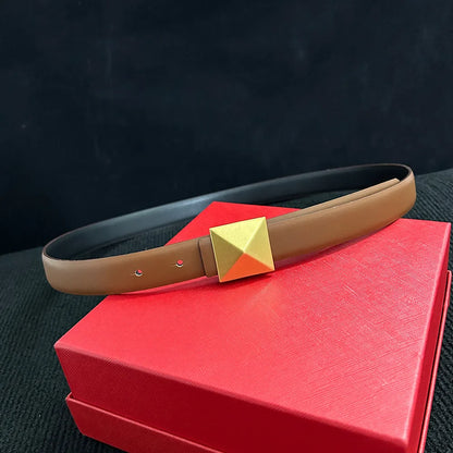 Cubic Cadence Leather Belt