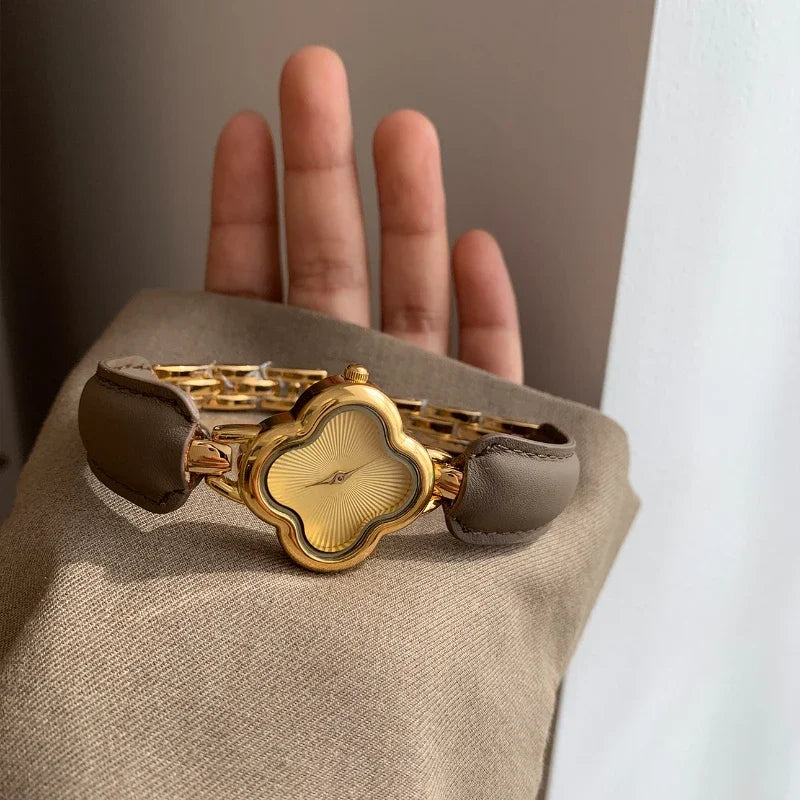 Mrs. Lucky Clover Dial  Gold-Plated Watch