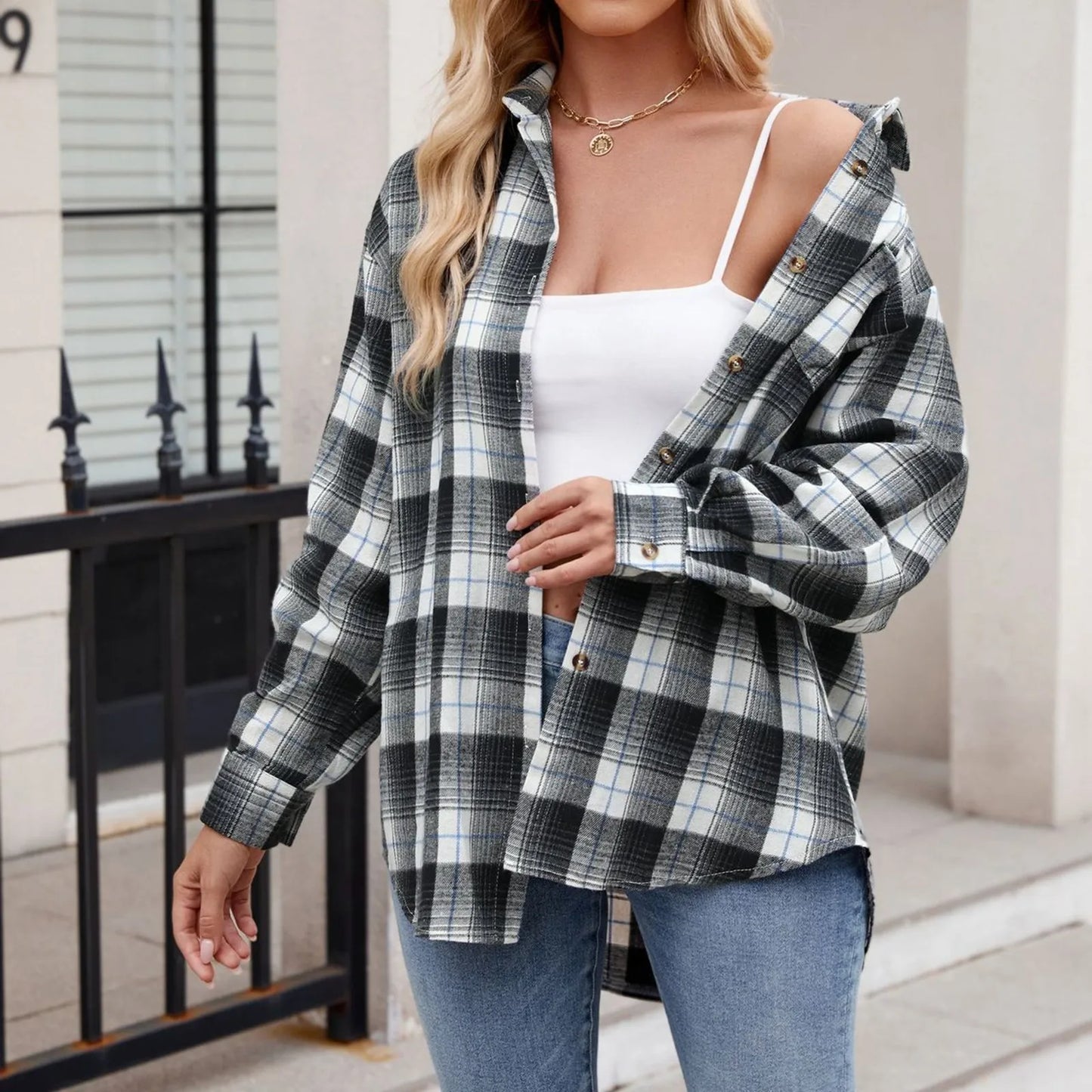 Downtown Plaid Long Sleeve