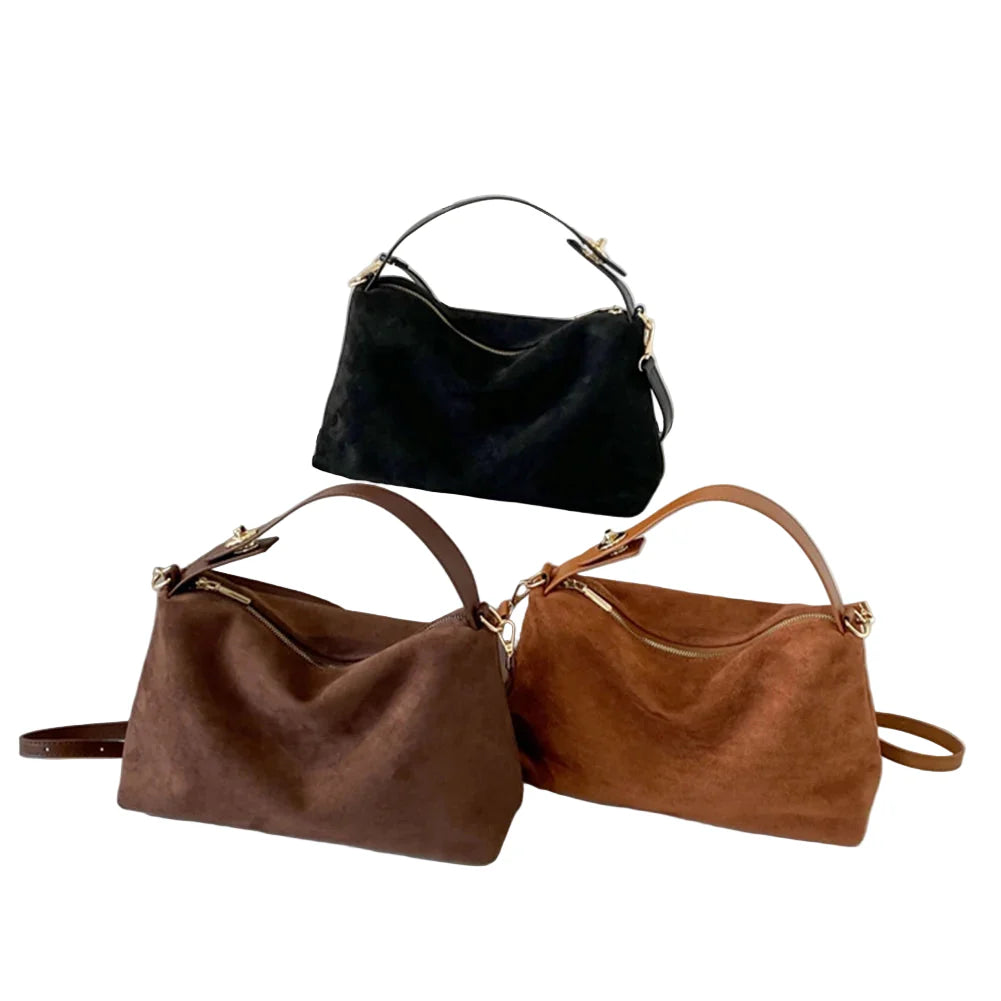 Luca Suede Shoulder Bag