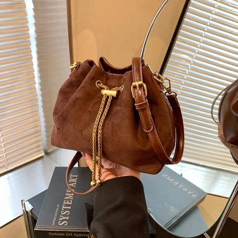 Florence Suede Shoulder Bag