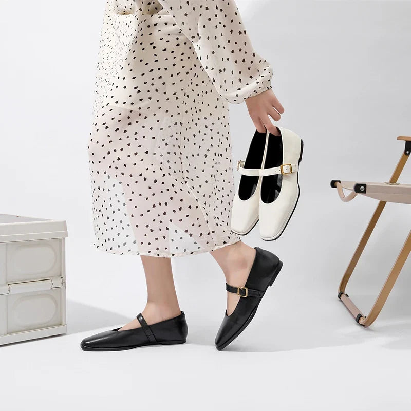 Augusta Leather Flats