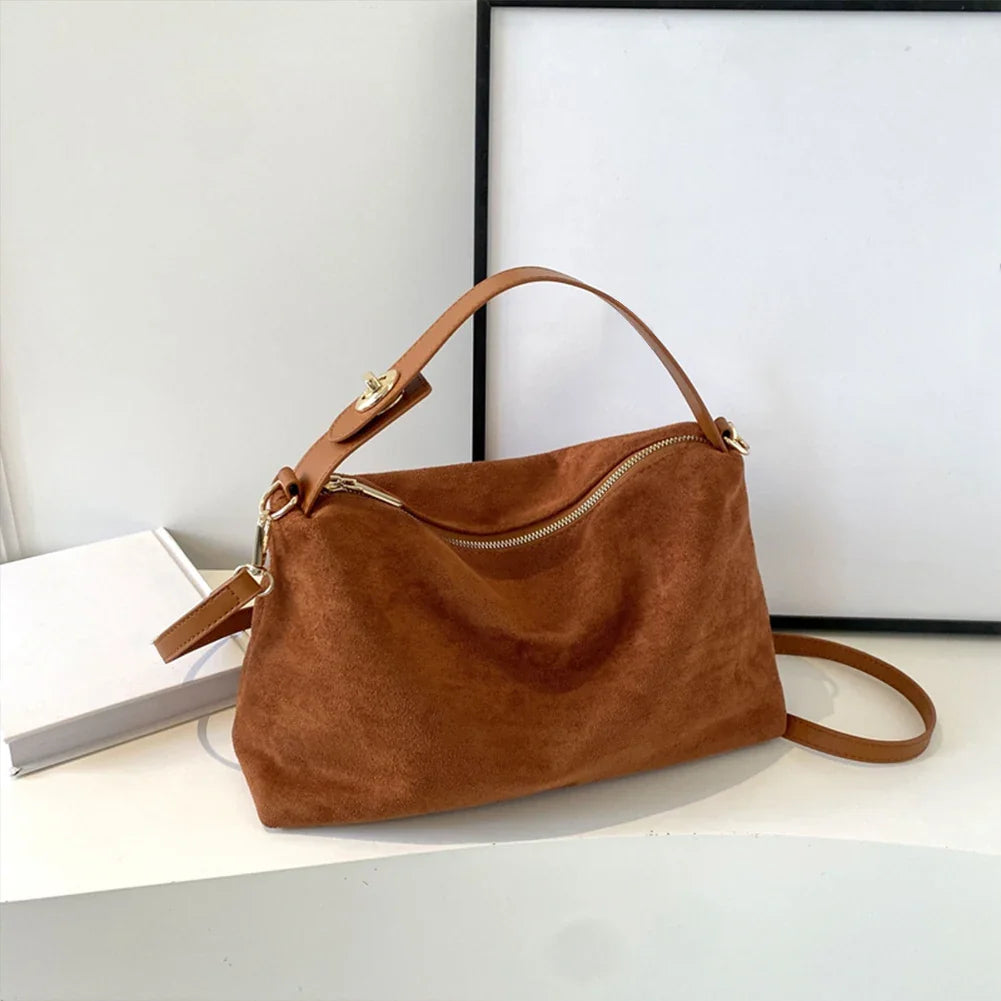 Luca Suede Shoulder Bag
