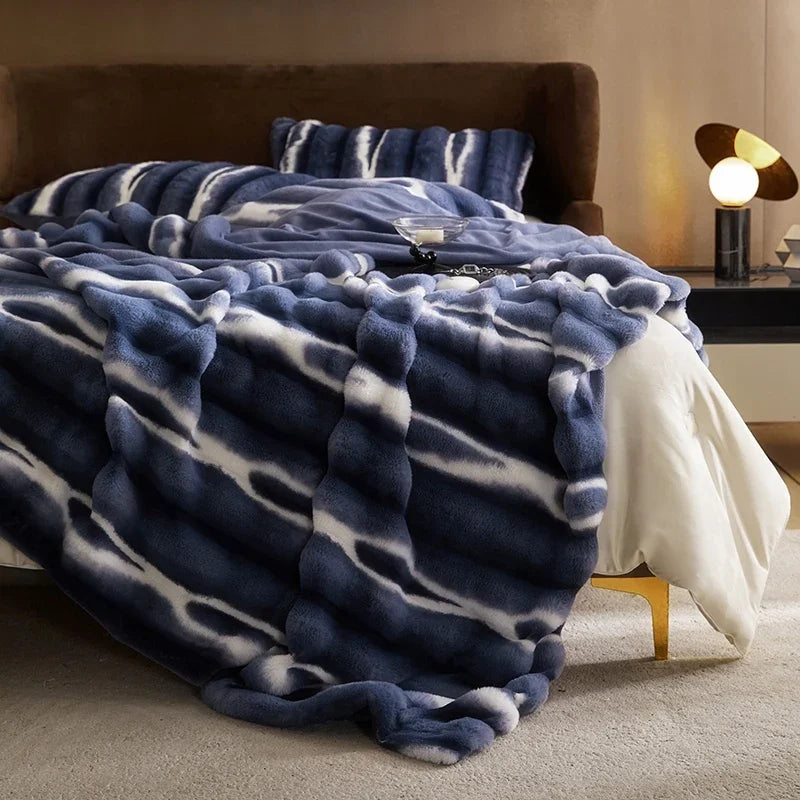 Marlowe Rabbit Fur Blanket