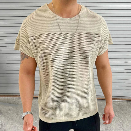 Mesh Vibe O Neck T Shirt