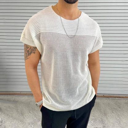 Mesh Vibe O Neck T Shirt