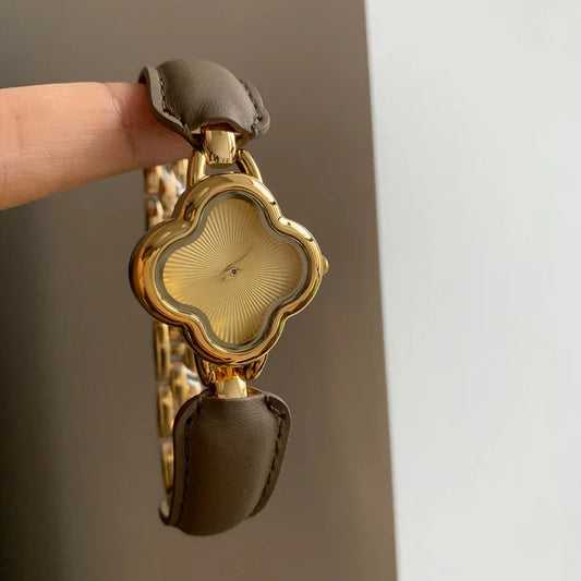 Mrs. Lucky Clover Dial  Gold-Plated Watch
