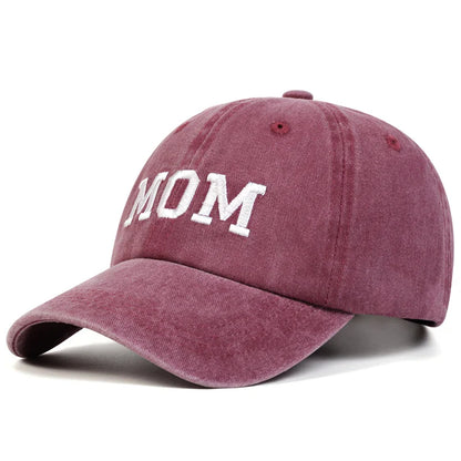Embroidered 'Mom & Dad' Cap Duo