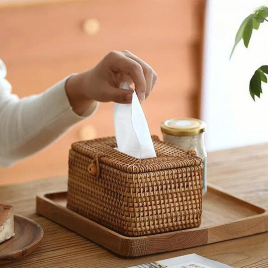 Havana Woven Rattan Tissue Box